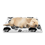 Black And White American Football Print Pet Cooling Mat Cover