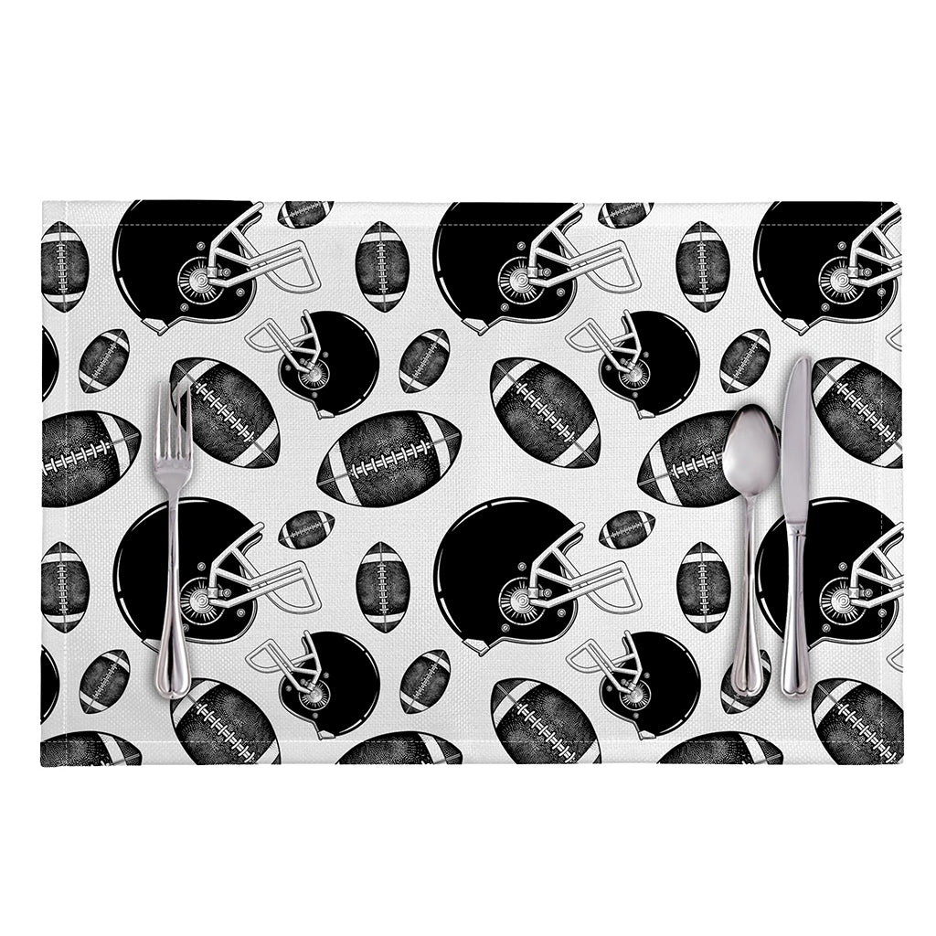 Black And White American Football Print Placemat