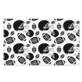Black And White American Football Print Polyester Doormat