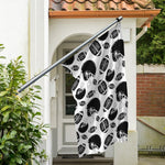 Black And White American Football Print Polyester Flag