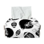 Black And White American Football Print Rectangle Tissue Box Cover