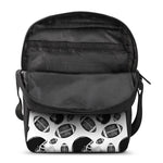 Black And White American Football Print Rectangular Crossbody Bag