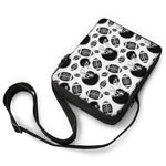 Black And White American Football Print Rectangular Crossbody Bag