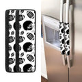 Black And White American Football Print Refrigerator Handle Covers