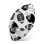 Black And White American Football Print Rugby Ball