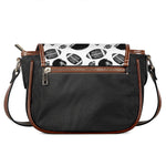 Black And White American Football Print Saddle Bag
