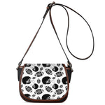 Black And White American Football Print Saddle Bag