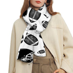 Black And White American Football Print Scarf