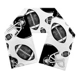 Black And White American Football Print Scarf