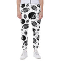 Black And White American Football Print Joggers