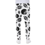 Black And White American Football Print Scuba Joggers