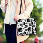 Black And White American Football Print Shoulder Strap Bible Bag