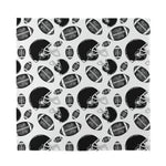 Black And White American Football Print Silk Bandana