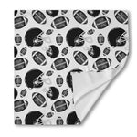 Black And White American Football Print Silk Bandana