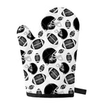 Black And White American Football Print Single Oven Mitt