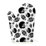 Black And White American Football Print Single Oven Mitt