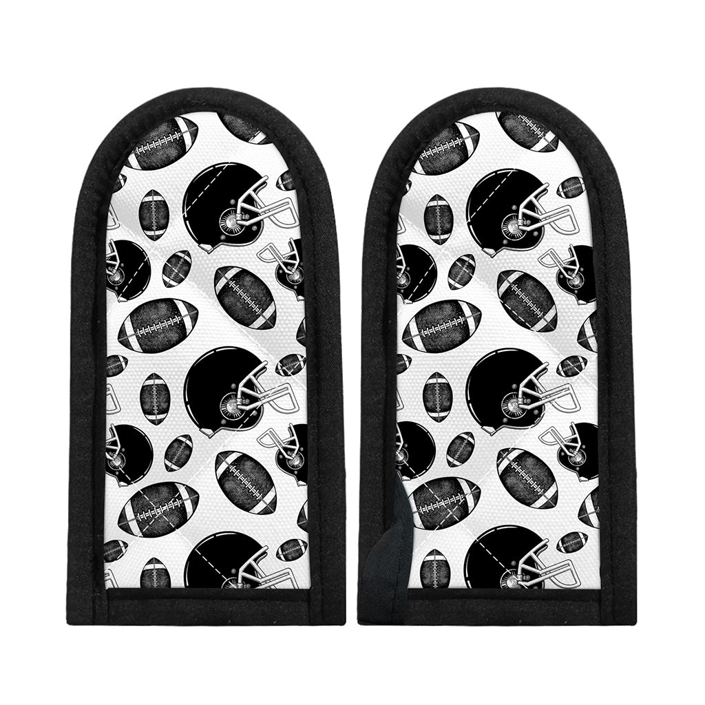 Black And White American Football Print Skillet Handle Cover
