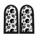 Black And White American Football Print Skillet Handle Cover