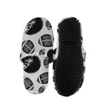 Black And White American Football Print Slippers