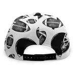Black And White American Football Print Snapback Cap