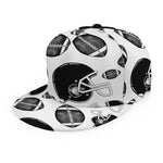 Black And White American Football Print Snapback Cap