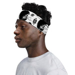 Black And White American Football Print Sports Headband