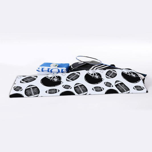 Black And White American Football Print Sports Towel