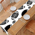 Black And White American Football Print Table Runner