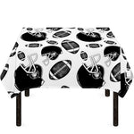 Black And White American Football Print Tablecloth