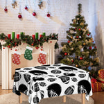 Black And White American Football Print Tablecloth