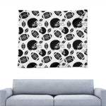 Black And White American Football Print Tapestry