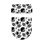 Black And White American Football Print Toilet Lid And Tank Cover Set