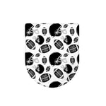 Black And White American Football Print Toilet Lid Cover