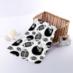 Black And White American Football Print Towel