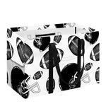 Black And White American Football Print Utility Tote Bag