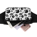 Black And White American Football Print Waist Bag