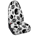 Black And White American Football Print Waterproof Car Seat Cover
