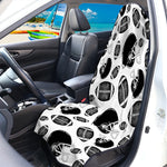 Black And White American Football Print Waterproof Car Seat Cover