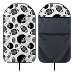 Black And White American Football Print Waterproof Car Seat Cover