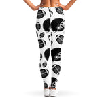 Black And White American Football Print Women's Leggings