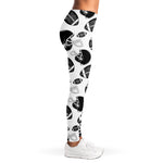 Black And White American Football Print Women's Leggings