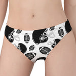 Black And White American Football Print Women's Panties