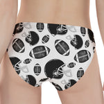 Black And White American Football Print Women's Panties