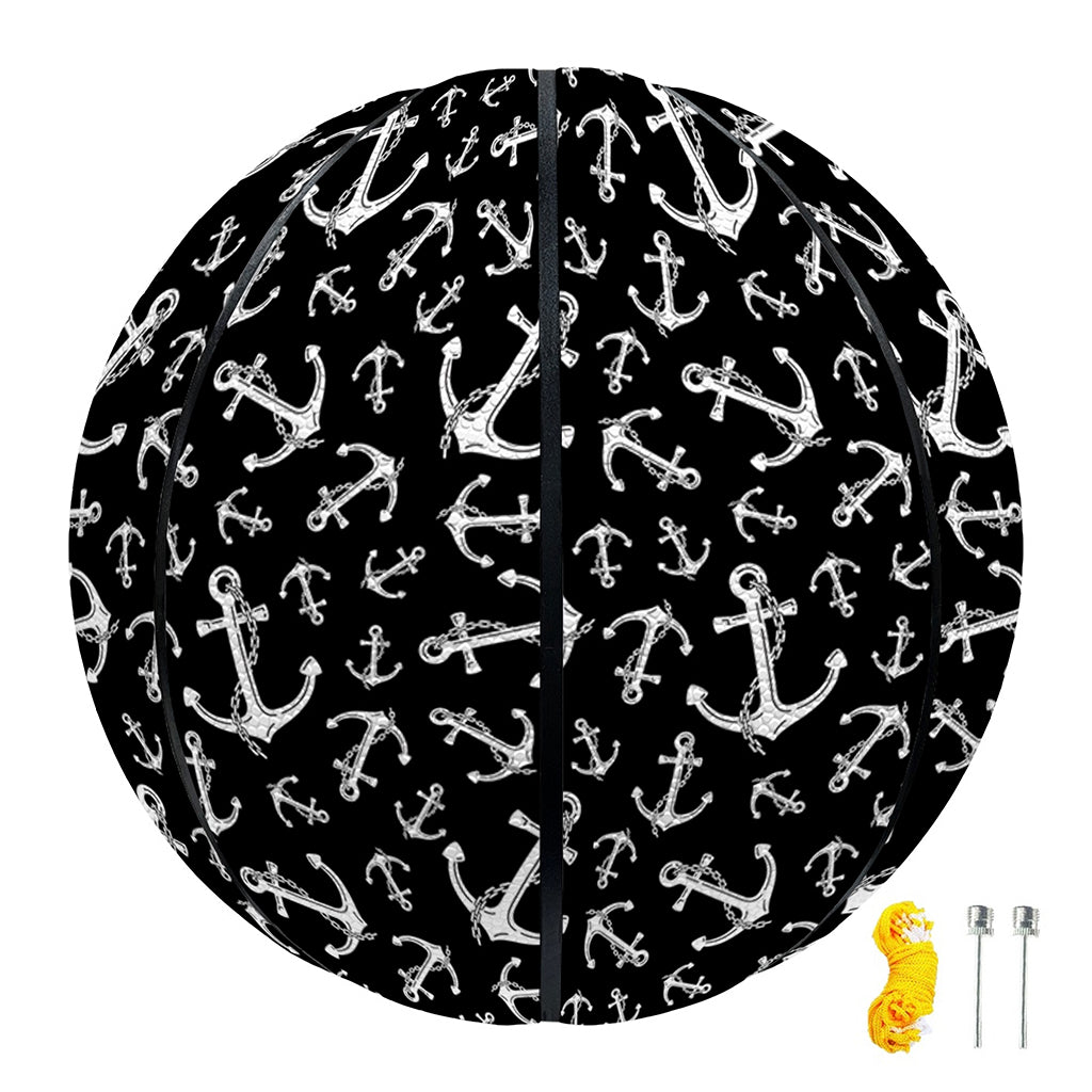 Black And White Anchor Pattern Print Basketball