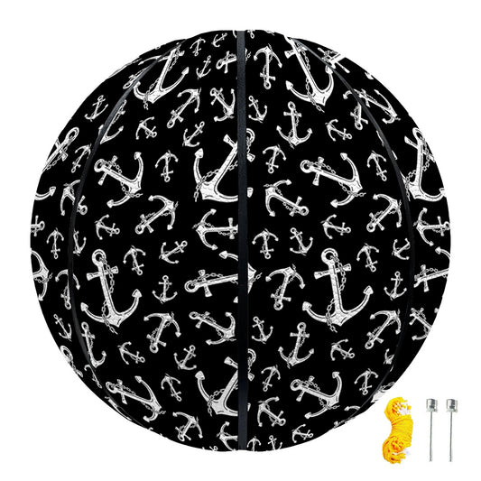 Black And White Anchor Pattern Print Basketball