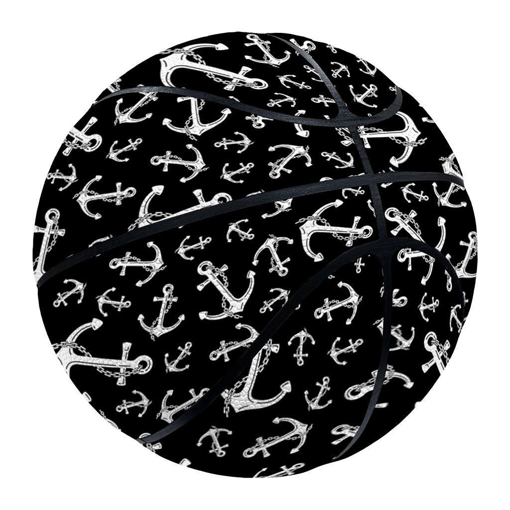 Black And White Anchor Pattern Print Basketball