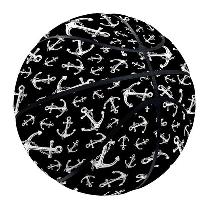 Black And White Anchor Pattern Print Basketball