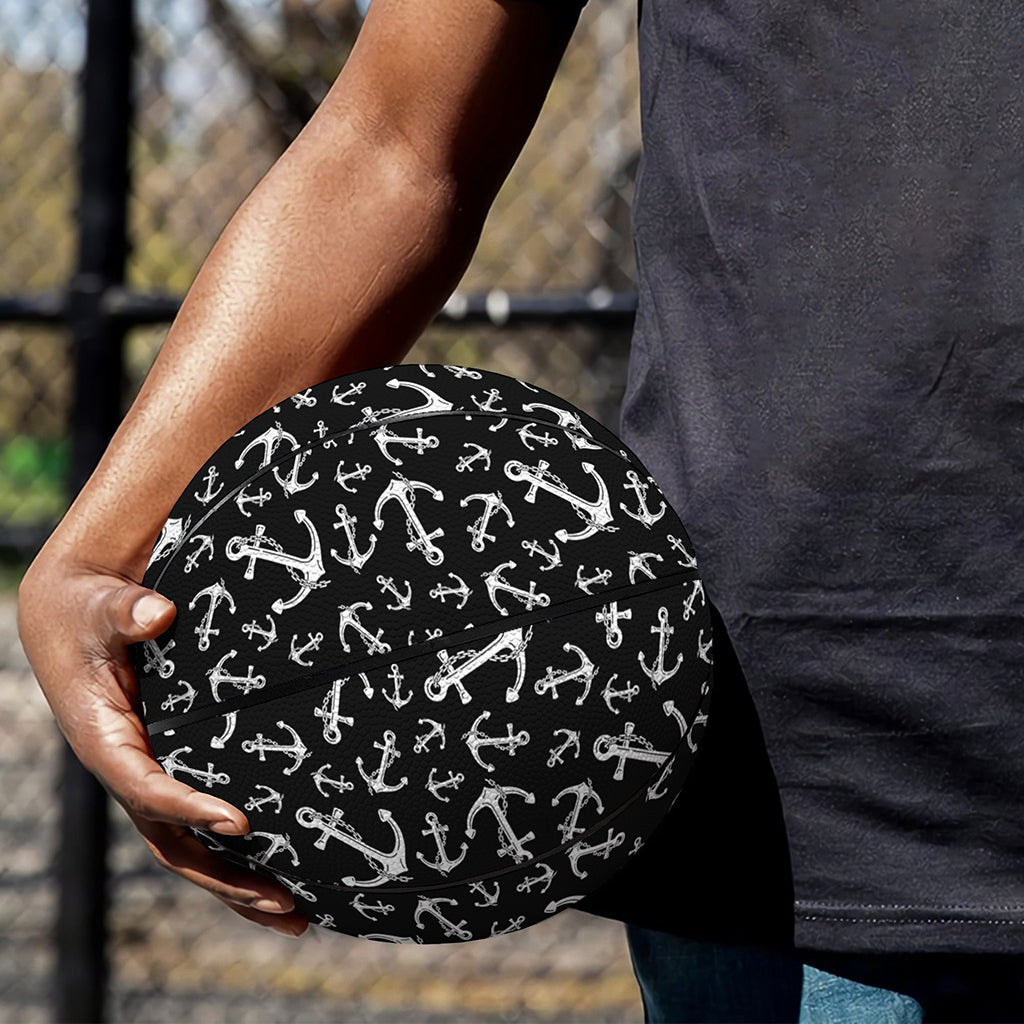 Black And White Anchor Pattern Print Basketball