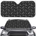 Black And White Anchor Pattern Print Car Windshield Sun Shade