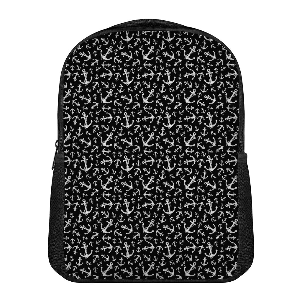 Black And White Anchor Pattern Print Casual Backpack
